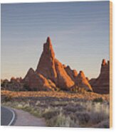 Sunrise In Arches National Park #1 Wood Print