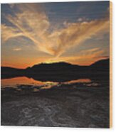 Sunset In Sardinia #1 Wood Print