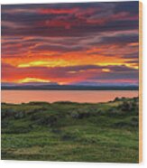 Sunset Lake Myvatn #2 Wood Print