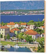 Sutomscica Village And Zadar Channel View #1 Wood Print