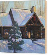 The Christmas Cabin #1 Wood Print