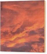 The #sky Has Been On #fire In #1 Wood Print