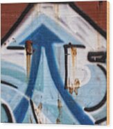 Train Graffiti Double Arrow #1 Wood Print