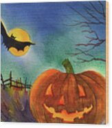 Trick Or Treat #1 Wood Print