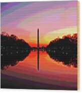 Washington Monument Sunrise #1 Wood Print