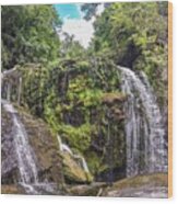Waterfalls In The Mountains On Lake Jocassee South Carolina #1 Wood Print