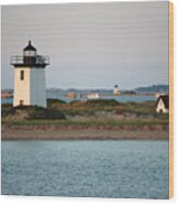 Wood End And Long Point Lighthouses, Provincetown Wood Print