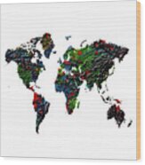 World Map B1 #1 Wood Print