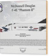 Mcdonnell Douglas F-4e Phantom Ii Thunderbird #11 Wood Print