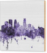 Minneapolis Minnesota Skyline #10 Wood Print