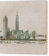 New York City Skyline #10 Wood Print