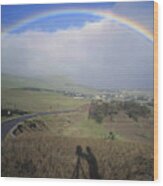 100860 Rainbow In Hawaii Wood Print