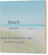 10967 Beach Tranquility Wood Print