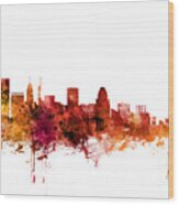 Baltimore Maryland Skyline #12 Wood Print