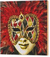 Venetian Carnaval Mask #12 Wood Print