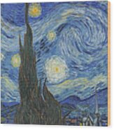 The Starry Night Wood Print