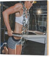 Model Emily Working Out In Gym #16 Wood Print