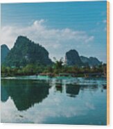 The Karst Mountains And River Scenery #16 Wood Print