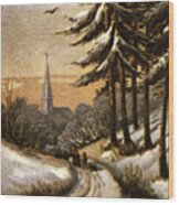 American Christmas Card #18 Wood Print