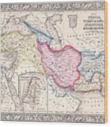 1864 Map Of Persia Turkey And Afghanistan Iran Iraq Wood Print