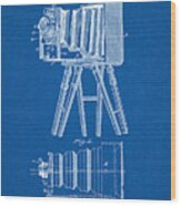 1885 Camera Us Patent Invention Drawing - Blueprint Wood Print