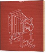 1888 Camera Us Patent Invention Drawing - Red Wood Print