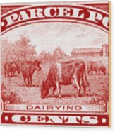 1913 Dairy Industry Stamp Wood Print
