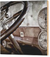 1914 Rolls-royce 40 50 Silver Ghost Landaulette Steering Wheel -0795ac Wood Print