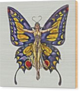 1922 Flapper Butterfly Wood Print