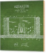 1932 Aquarium Patent - Green Wood Print