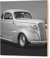 1937 Chevrolet Master Deluxe Custom 2 Door Coupe  -  1937chevycpegry170251 Wood Print