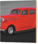 1938 Chevrolet Master Deluxe 4 Door Sedan   -   1938chevmastdelxesedgry170369 Wood Print