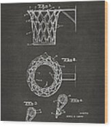 1951 Basketball Net Patent Artwork - Gray Wood Print
