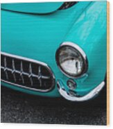 1956 Chevrolet Corvette Front Grill Wood Print