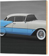 1956 Oldsmobile 88 Two Door Hardtop  -  195688olds2doorgry170806 Wood Print