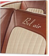 1957 Chevrolet Bel Air Seats Wood Print