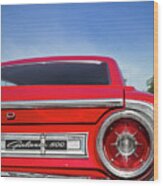1964 Ford Galaxie 500 Taillight And Emblem Wood Print
