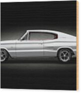 1966 Dodge Charger  -  1966dodgechargerfstbkspttext184463 Wood Print