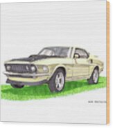 1969 Mustang Fastback Wood Print