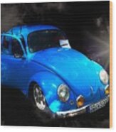 1970 Blue Bug Wood Print