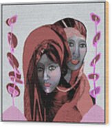 1971- Rosecoloured Portrait 2017 Wood Print