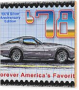 1978 Silver Anniversary Edition Corvette Wood Print