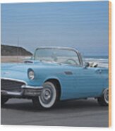 1957 Ford Thunderbird Convertible #2 Wood Print