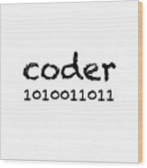 Coder #2 Wood Print