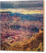 Colorado River Winding Thru Grand Canyon #2 Wood Print