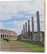 Colosseum In Rome #2 Wood Print