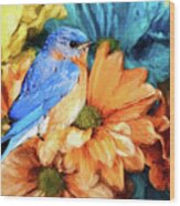Eastern Bluebird Wood Print