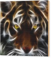 Eye Of The Tiger V2 Wood Print