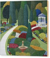 Formal Gardens #2 Wood Print