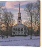 First Congregational Church. Guilford, Connecticut. Wood Print